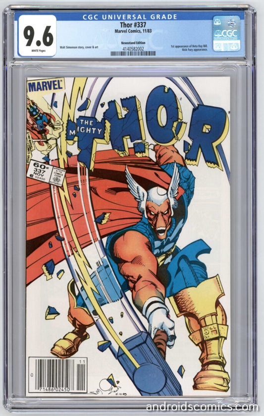 Thor #337  CGC 9.6  1st App.of Beta Ray Bill  Newsstand Edition