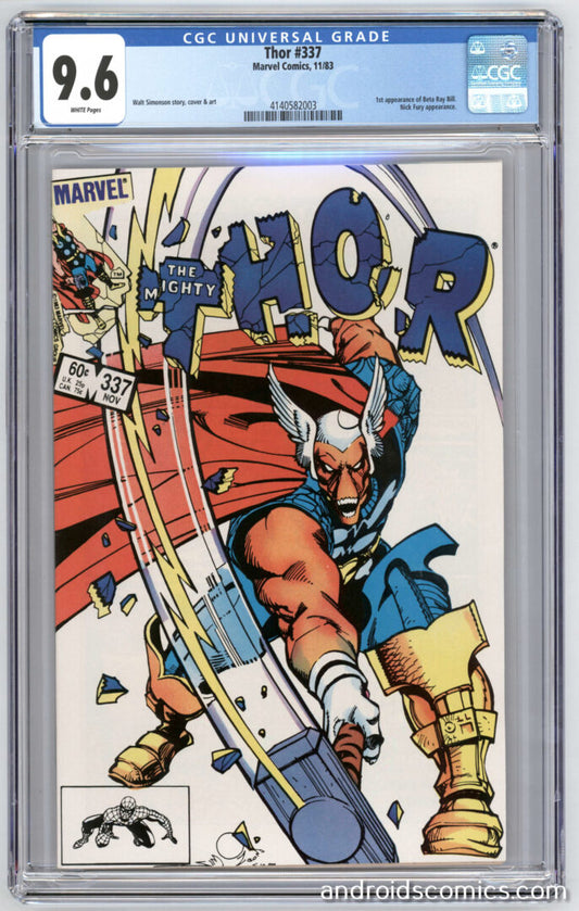 Thor #337  CGC 9.6  1st App. of Beta Ray Bill