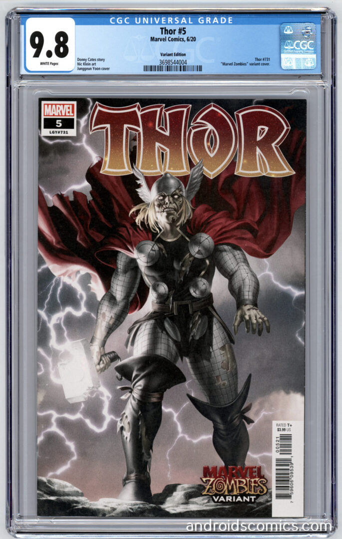Thor #5   Marvel Zombies Variant  CGC 9.8  1st appearance of Black Winter