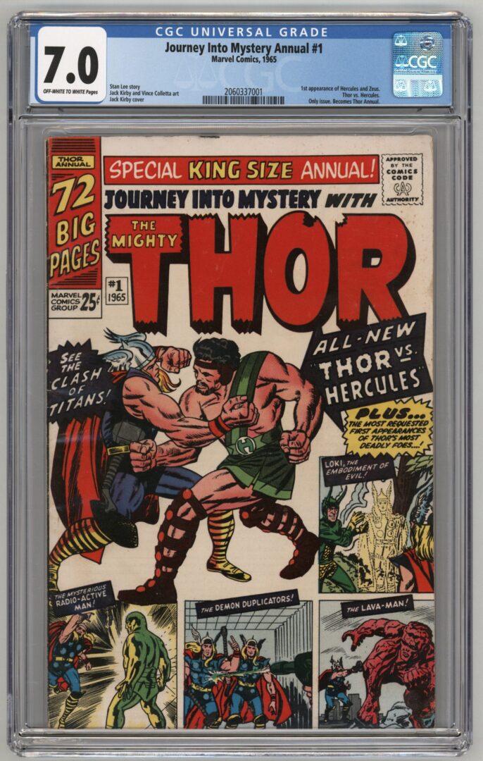 Thor Annual #1  CGC 7.0  1st appearance of Hercules