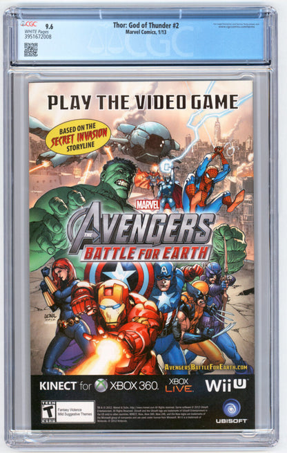 Thor God of Thunder #2  CGC 9.6  1st App. of Gorr the God Butcher