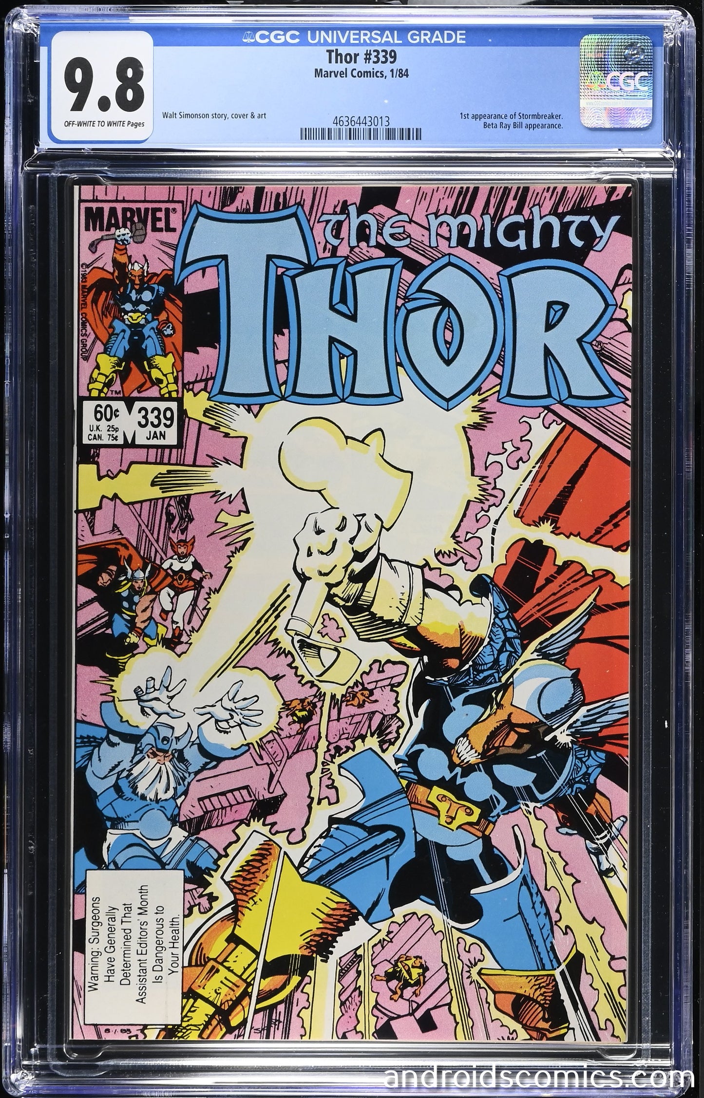 Thor #339  CGC 9.8  1st App. of Stormbreaker