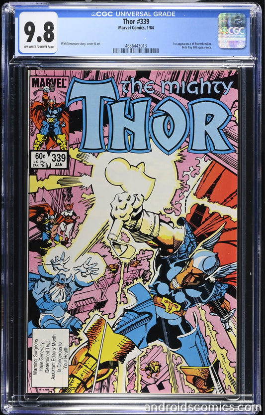 Thor #339  CGC 9.8  1st App. of Stormbreaker