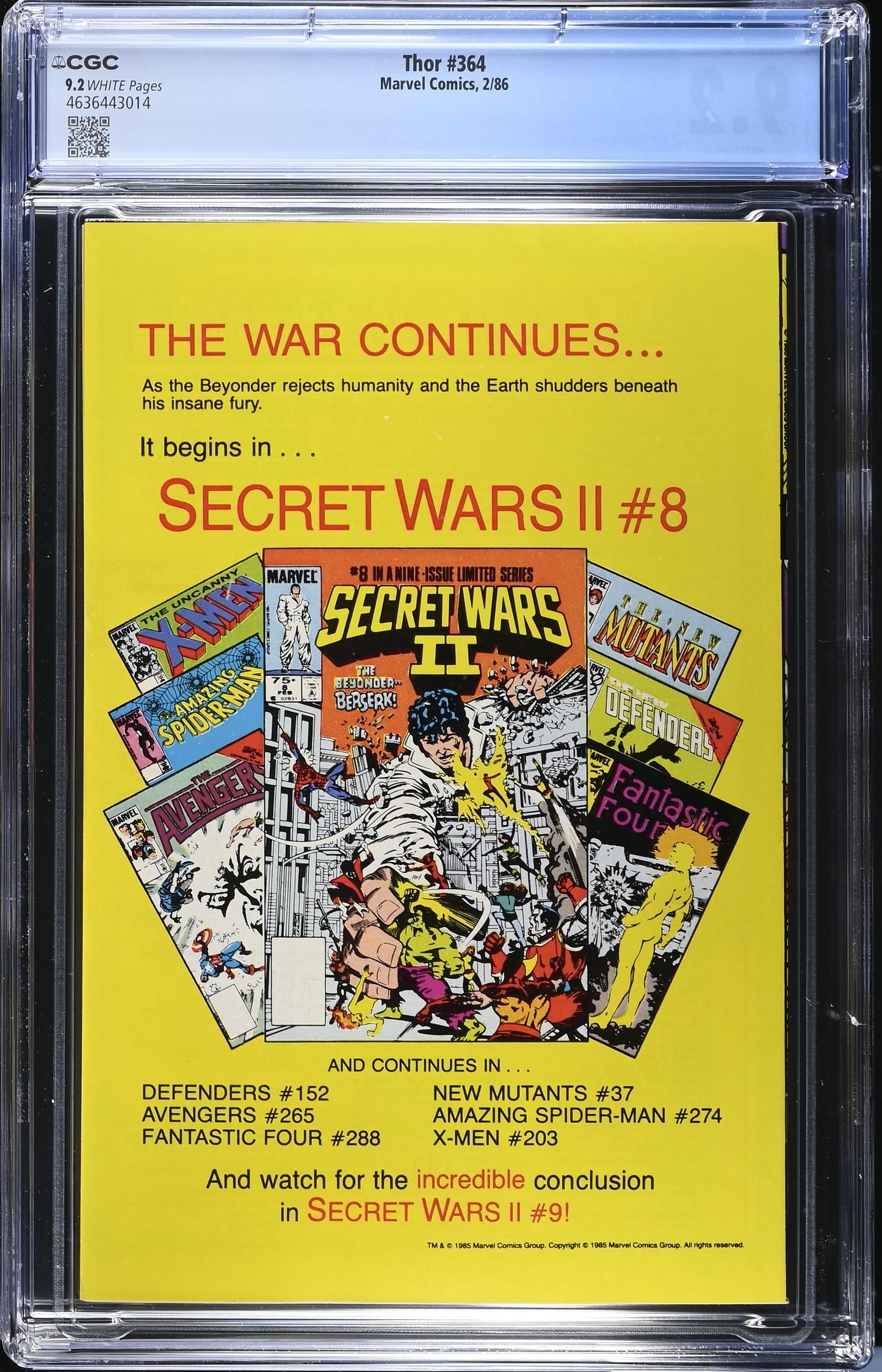 Thor #364 CGC 9.2