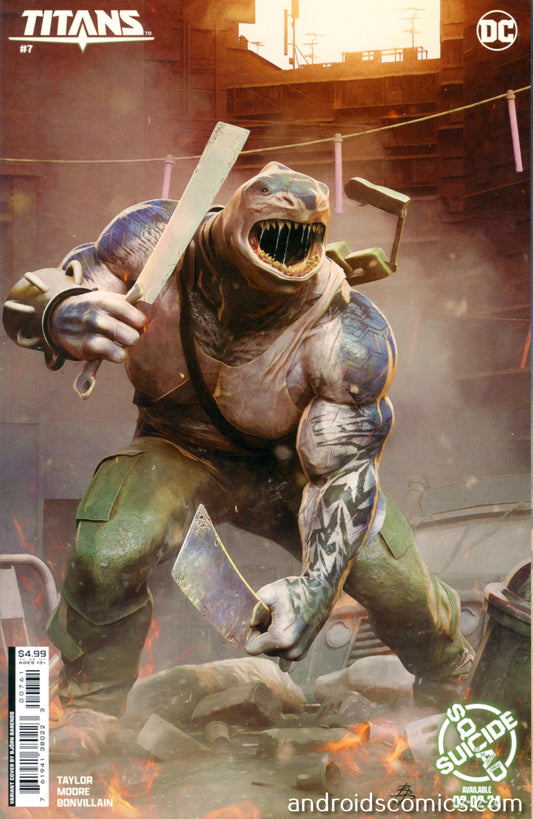 Titans #7 Cover F Bjorn Barends Suicide Squad Kill Arkham Asylum King Shark Card Stock Variant