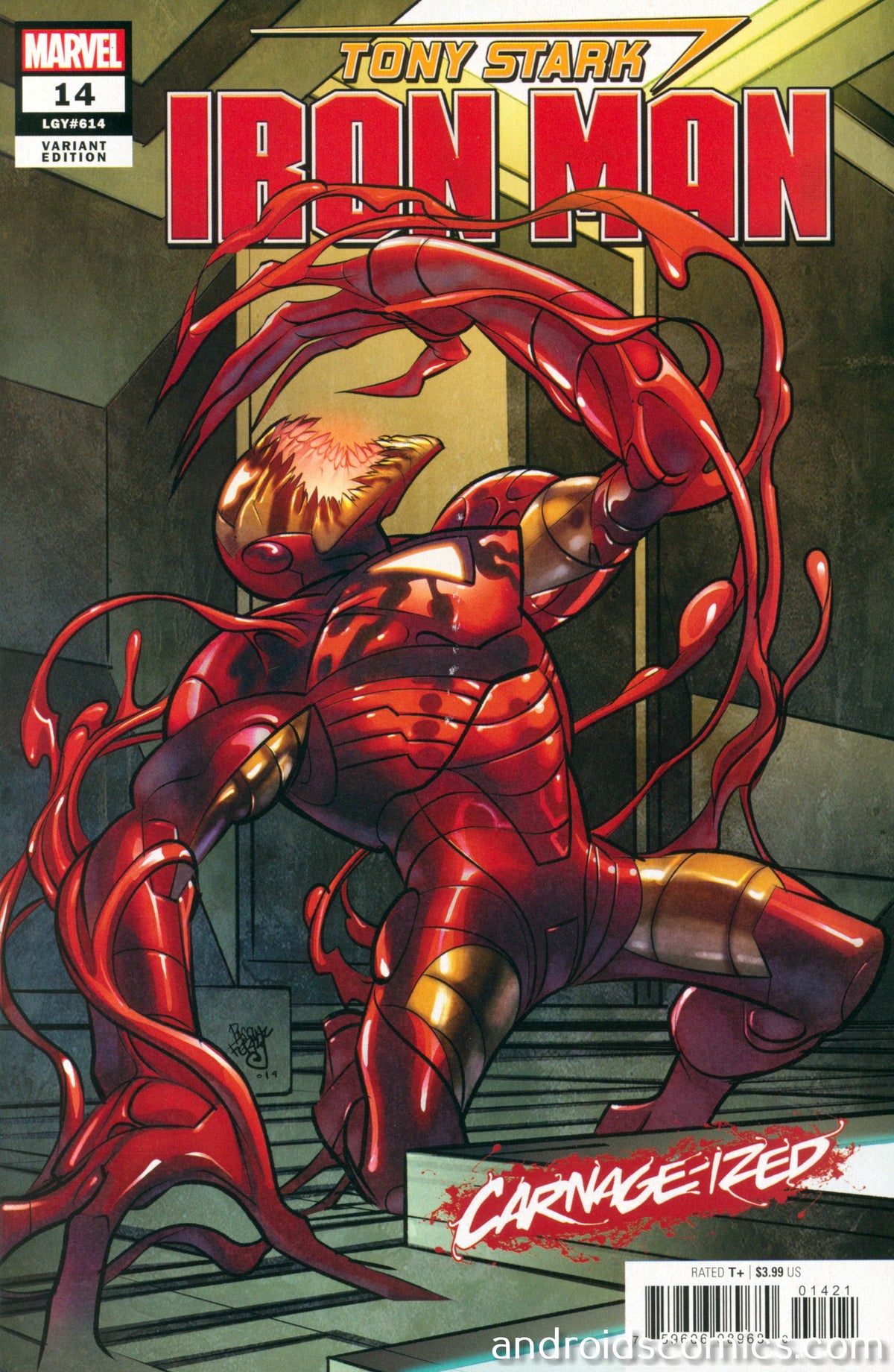 Tony Stark Iron Man #14 Carnage-Ized Variant