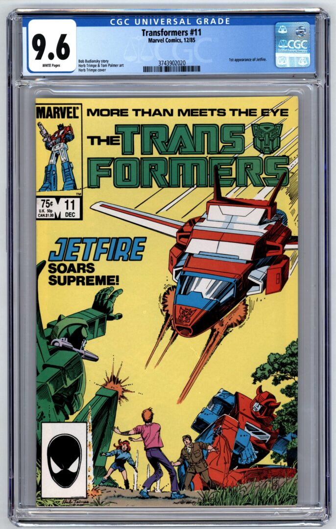 Transformers #11  CGC 9.6  1st appearance of Jetfire
