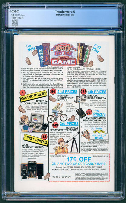 Transformers #7 CGC 9.4