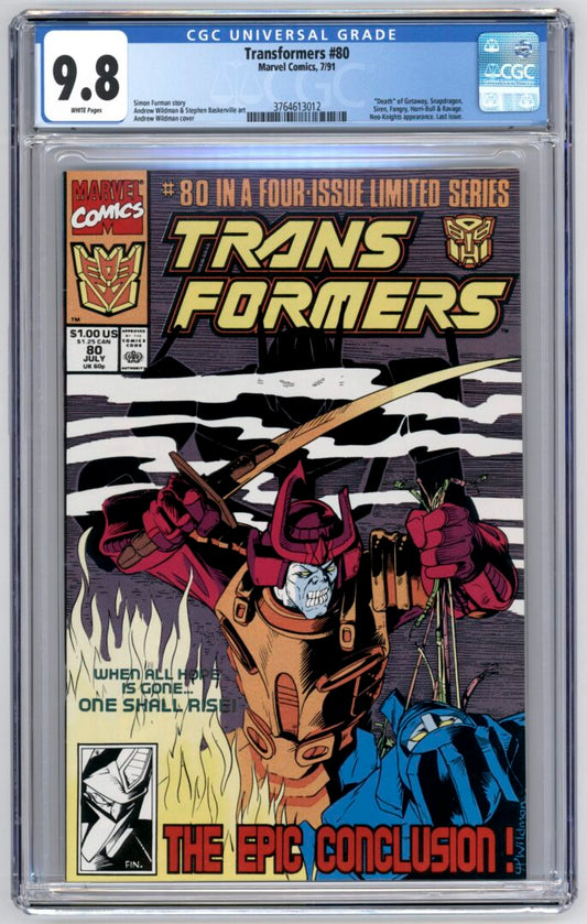 Transformers #80  CGC 9.8  Last issue