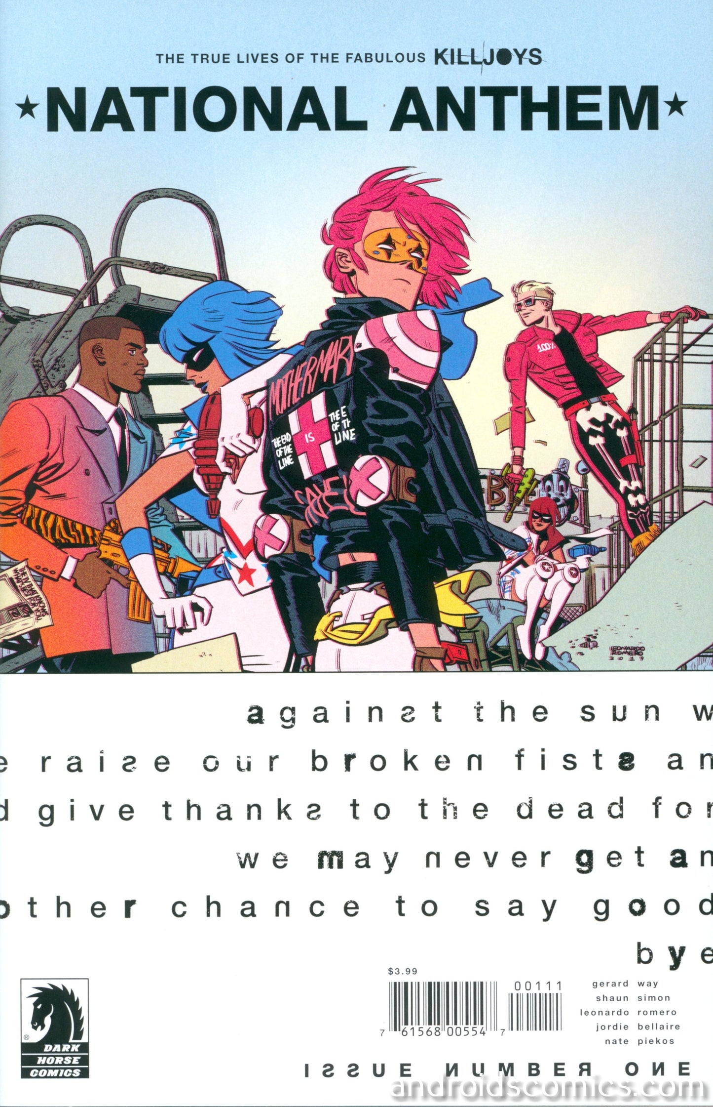 True Lives Fabulous Killjoys National Anthem #1 Cover A Romero