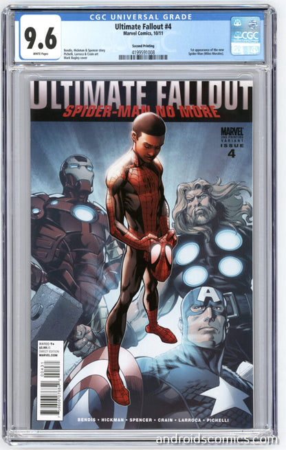 Ultimate Fallout #4  CGC 9.6 2nd Print  1st App. of Miles Morales