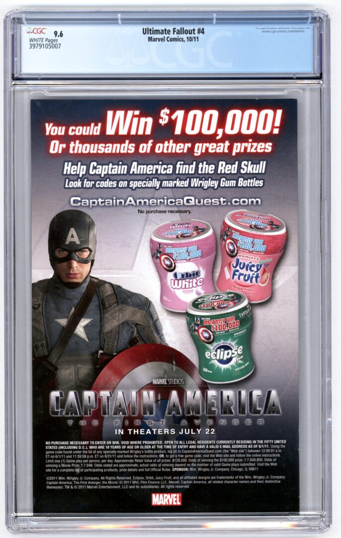 Ultimate Fallout #4CGC 9.61st App. of the new Spider-Man (Miles Morales)