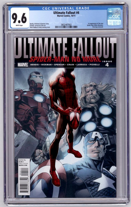 Ultimate Fallout #4  CGC 9.6 1st appearance of the new Spider-Man (Miles Morales)