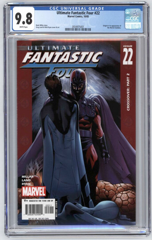 Ultimate Fantastic Four #22  CGC 9.8 Origin & 1st app. of Marvel Zombies