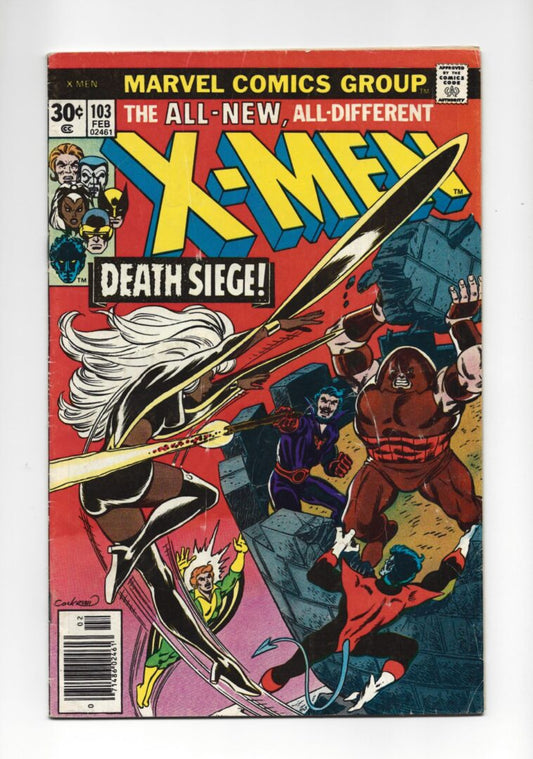 X-Men #103  VG-  1st-time Wolverine is called "Logan"