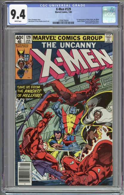 Uncanny X-Men #129  CGC 9.4  1st appearance of Kitty Pryde, White Queen (Emma Frost) and, Sebastian Shaw