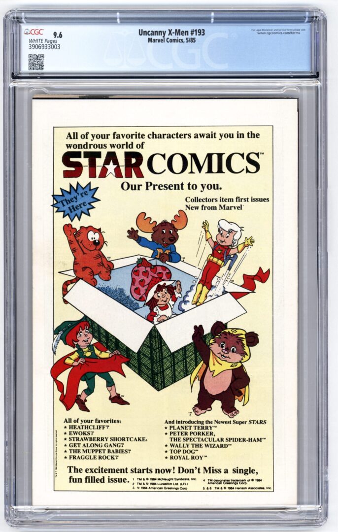 Uncanny X-Men #193  CGC 9.6  1st Warpath in costume