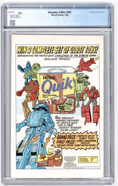 Uncanny X-Men #201  CGC 9.6 1st App. of (Cable) as a baby