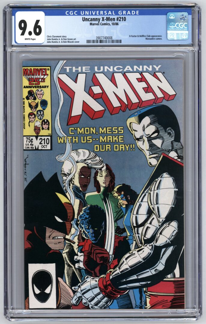 Uncanny X-Men #210  CGC 9.6  1st cameo team App. of The Marauders
