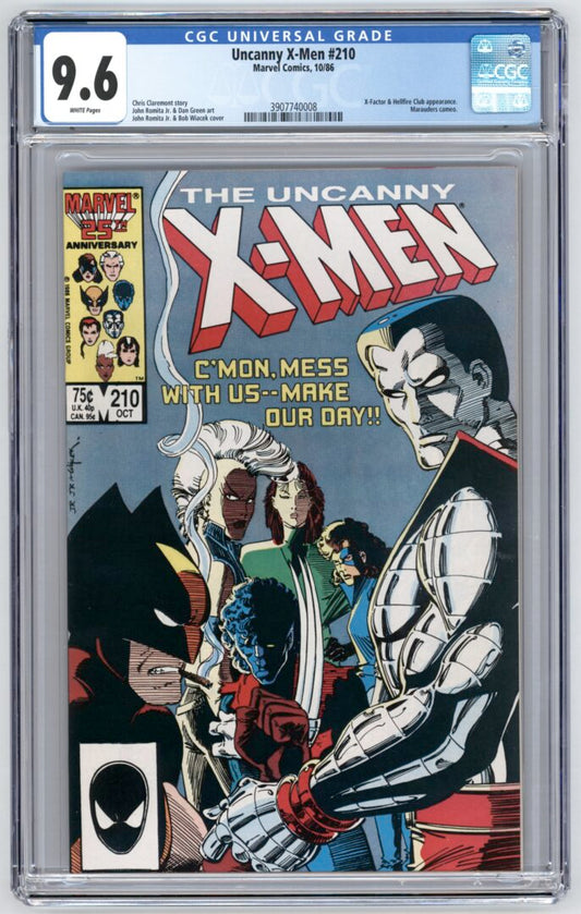 Uncanny X-Men #210  CGC 9.6  1st cameo team App. of The Marauders
