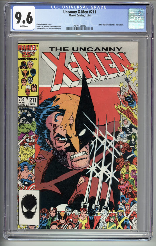 Uncanny X-Men #211  CGC 9.6  1st full App. of the Marauders