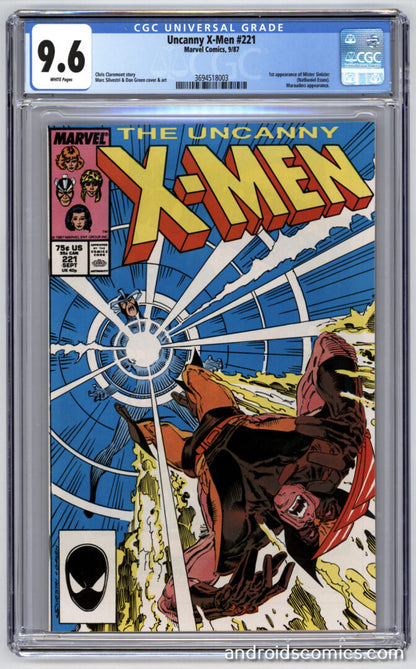 Uncanny X-Men #221  CGC 9.6  1st appearance of Mister Sinister