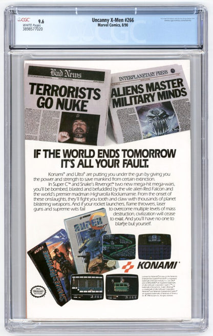 Uncanny X-Men #266  CGC 9.6  1st full appearance of Gambit