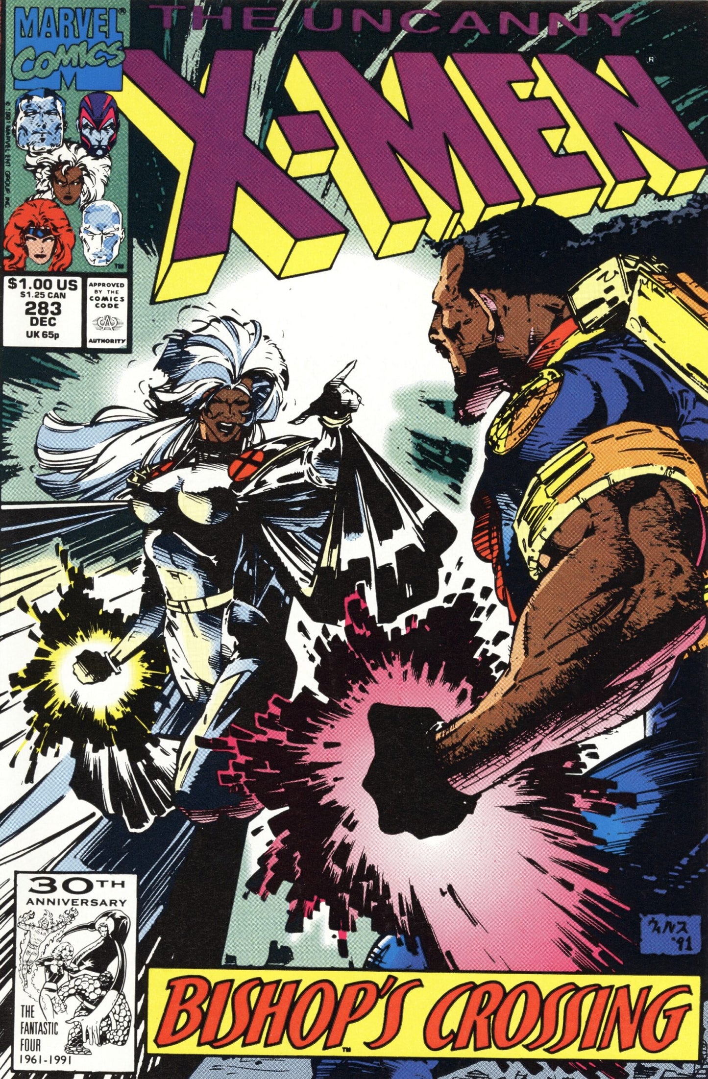 Uncanny X-Men #283  FN+  1st full appearance of Bishop