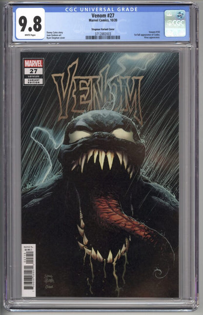 Venom #27  Stegman Var.  CGC 9.8  1st full App. of Codex