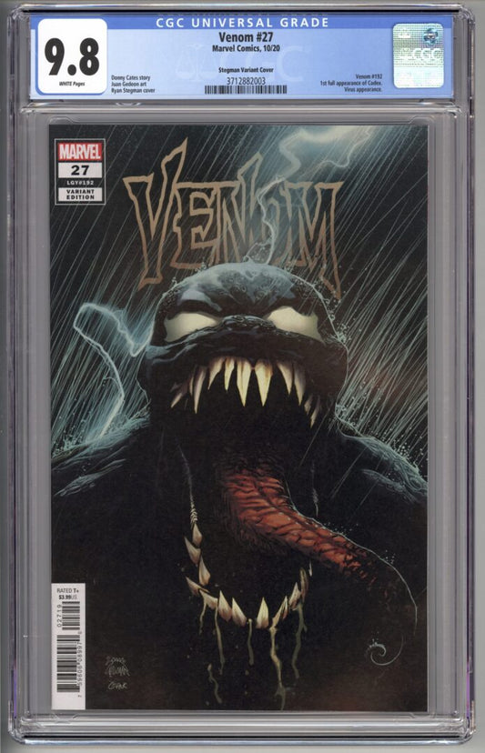 Venom #27  Stegman Var.  CGC 9.8  1st full App. of Codex