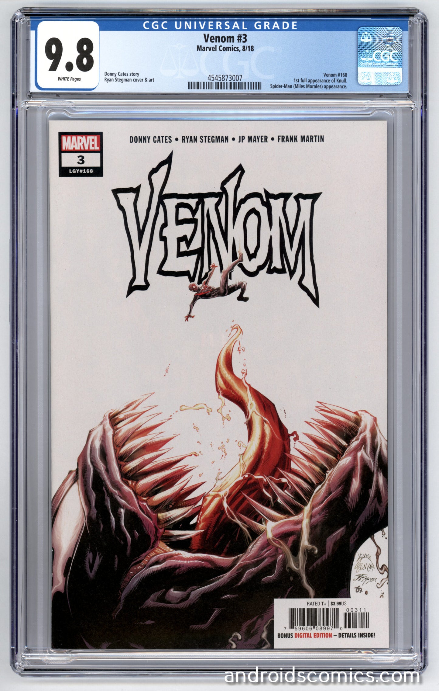 Venom #3  CGC 9.8  1st Full Appearance of Knull