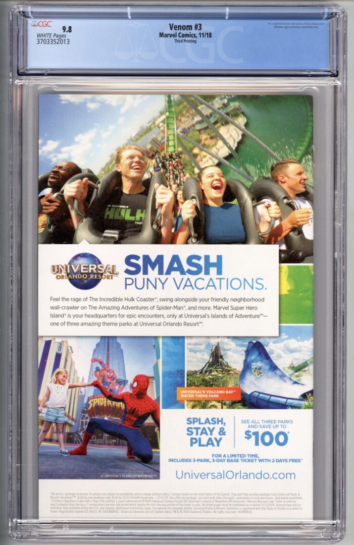 Venom #3  CGC 9.8  3rd Print  1st full appearance of Knull