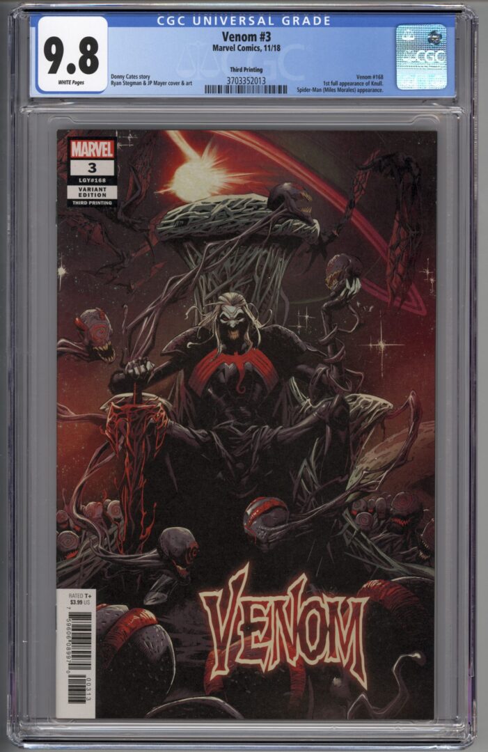 Venom #3  CGC 9.8  3rd Print  1st full appearance of Knull