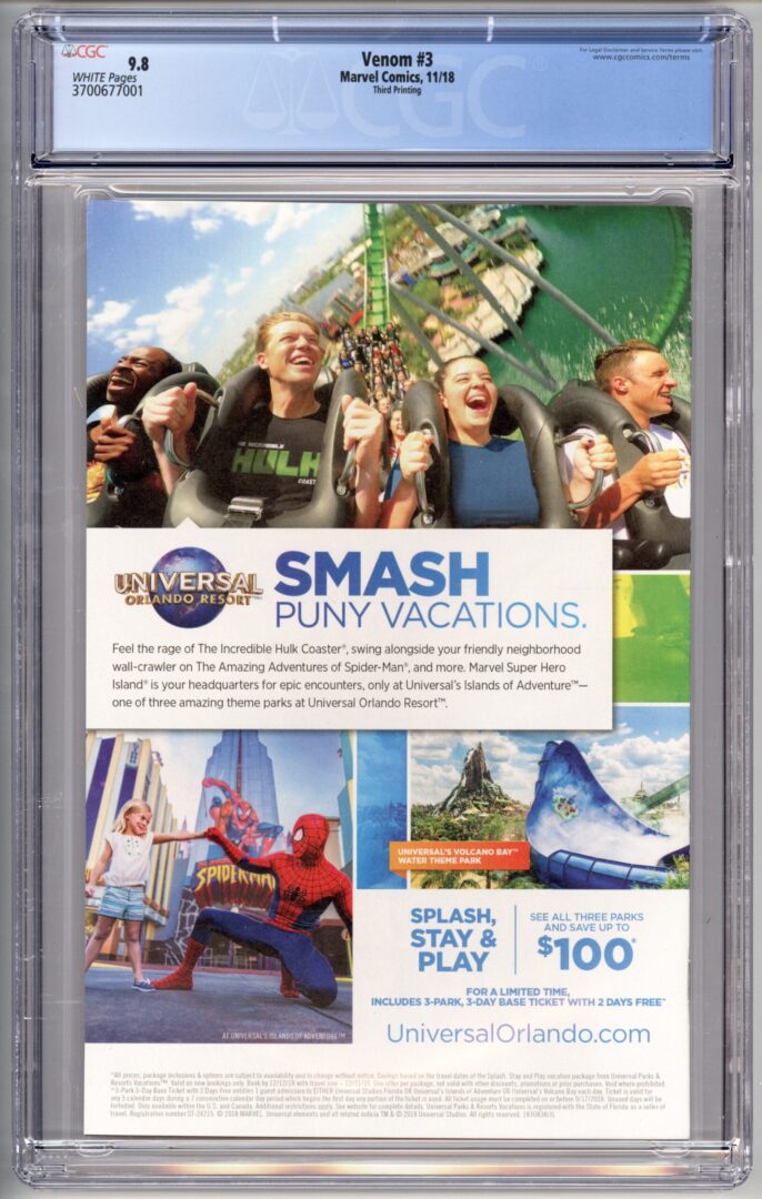 Venom #3  CGC 9.8  3rd Print  1st full appearance of Knull