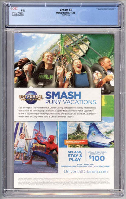 Venom #3  CGC 9.8  3rd Print  1st full appearance of Knull