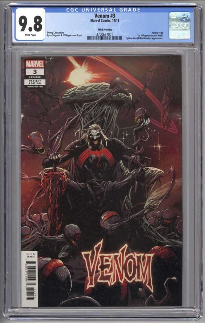 Venom #3  CGC 9.8  3rd Print  1st full appearance of Knull