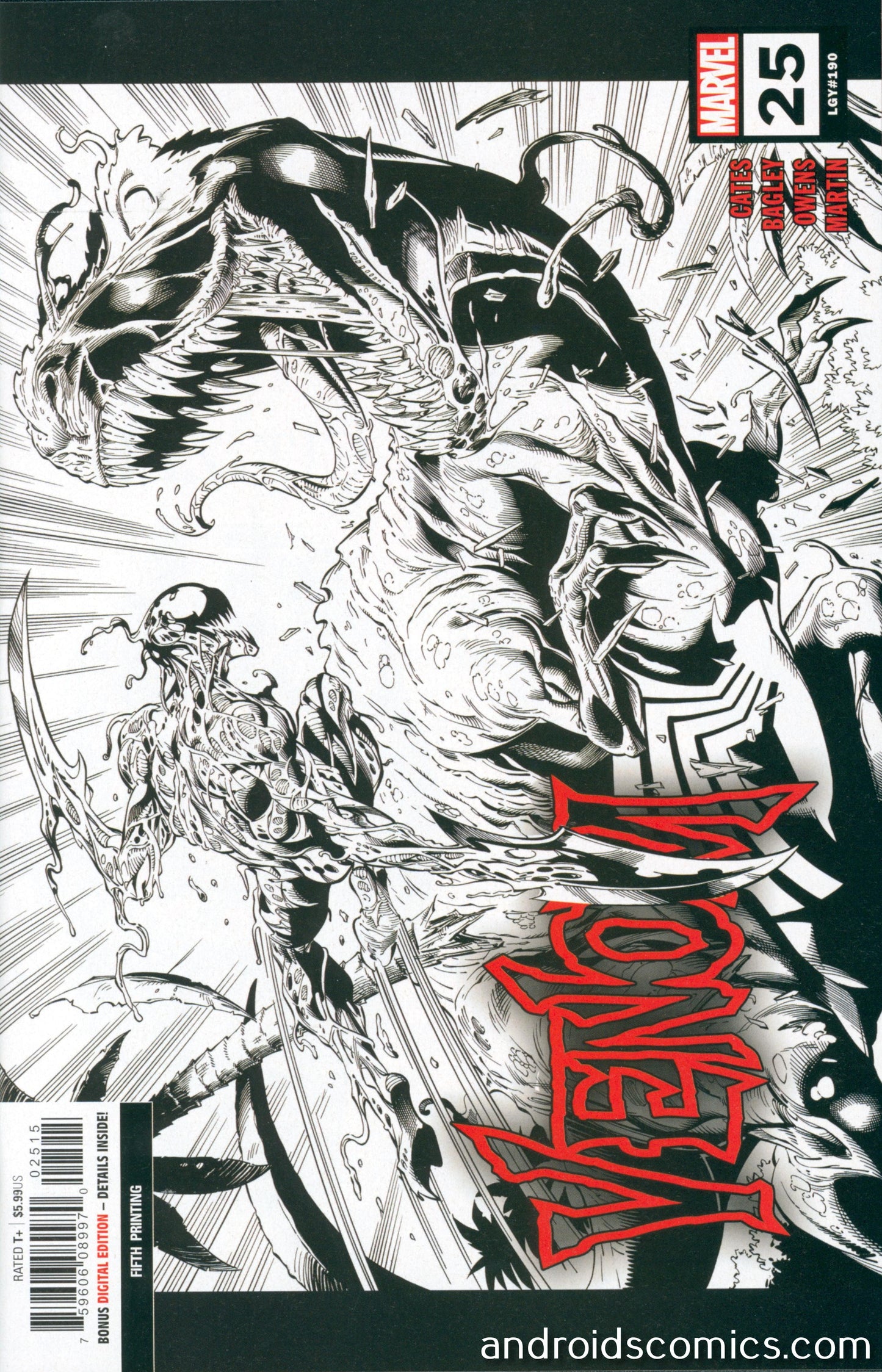 Venom #25 5th Printing Bagley Variant
