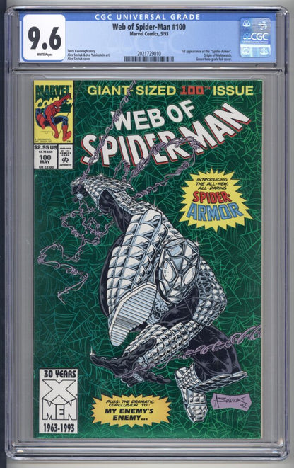 Web of Spider-Man #100  CGC 9.6  1st appearance of the Spider-Armor
