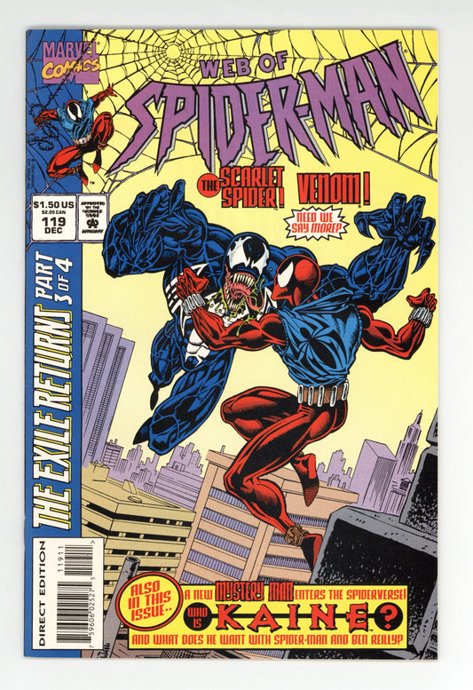 Web of Spider-Man #119  FN/VF  1st appearance of Kaine