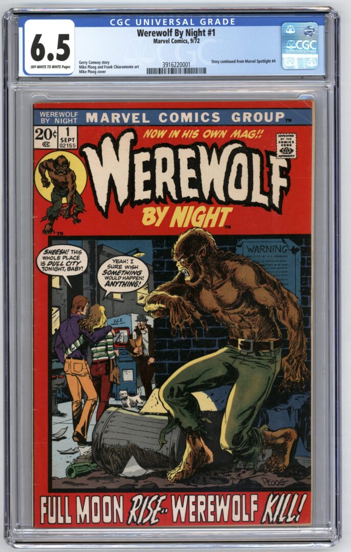 Werewolf by Night #1  CGC 6.5