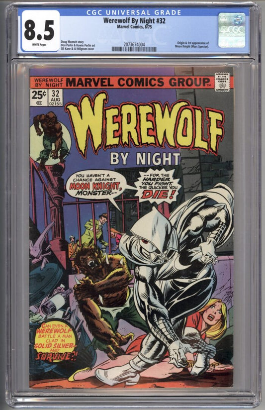Werewolf by Night #32  CGC 8.5  Origin & 1st appearance of Moon Knight