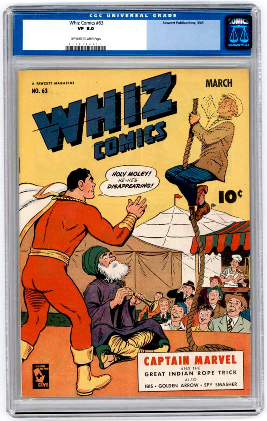 Whiz Comics #63  CGC 8.0