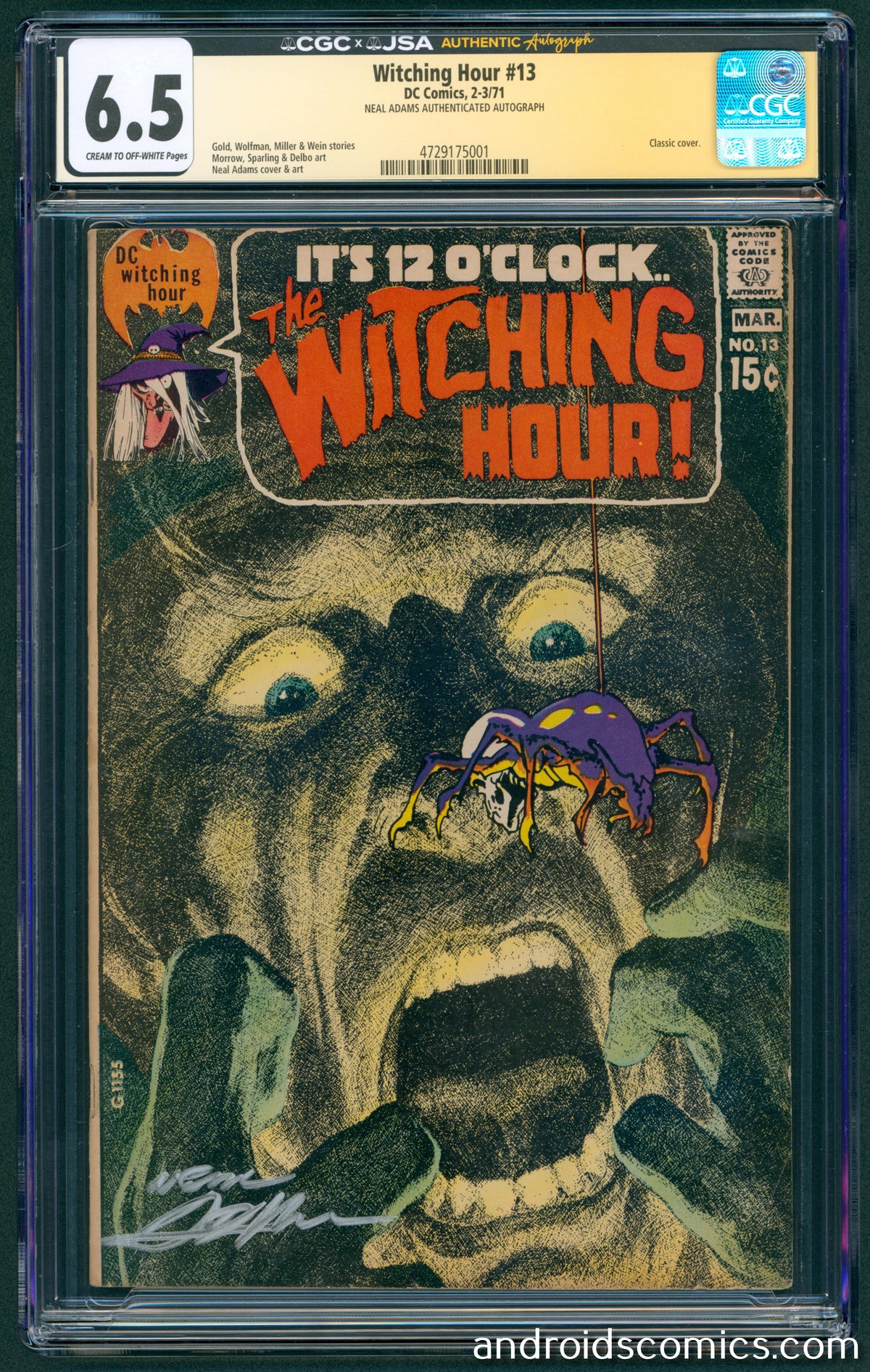 Witching Hour #13 CGC 6.5  Signed by Neal Adams