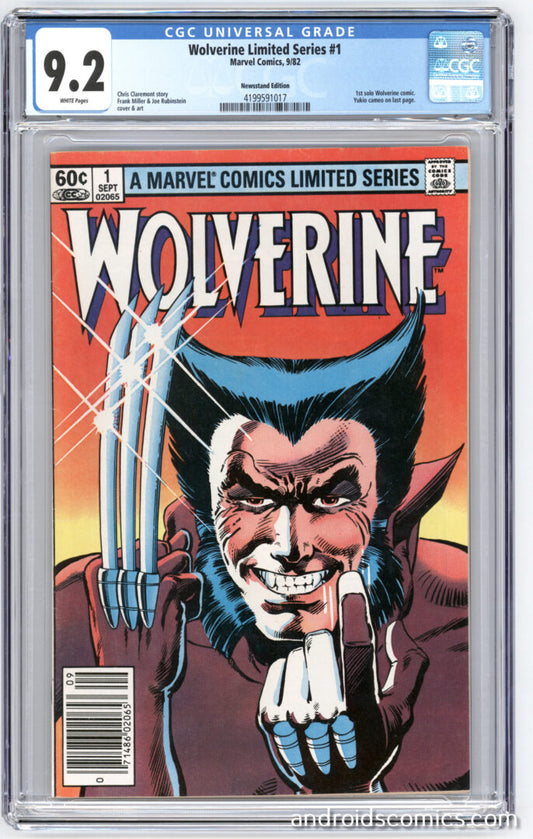 Wolverine #1  Limited Series  CGC 9.2