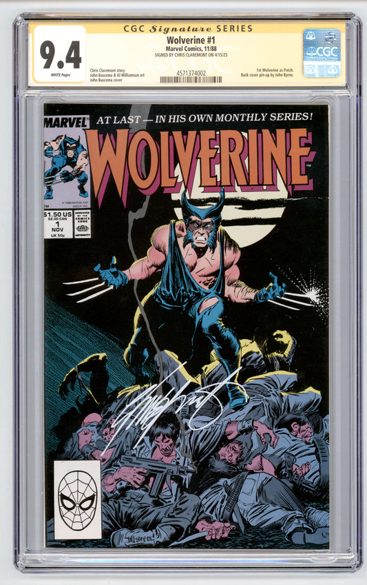 Wolverine #1  CGC 9.4 Signed By Chris Claremont
