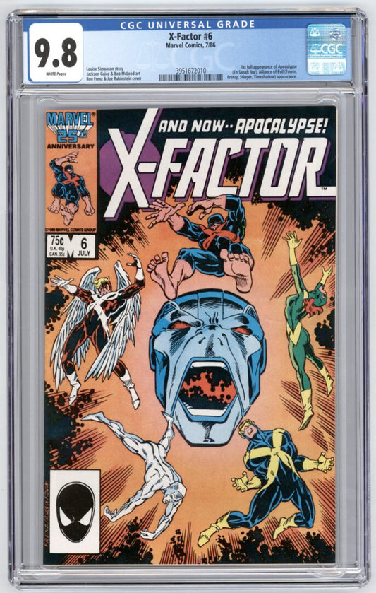 X-Factor #6  CGC 9.8  1st full appearance of Apocalypse