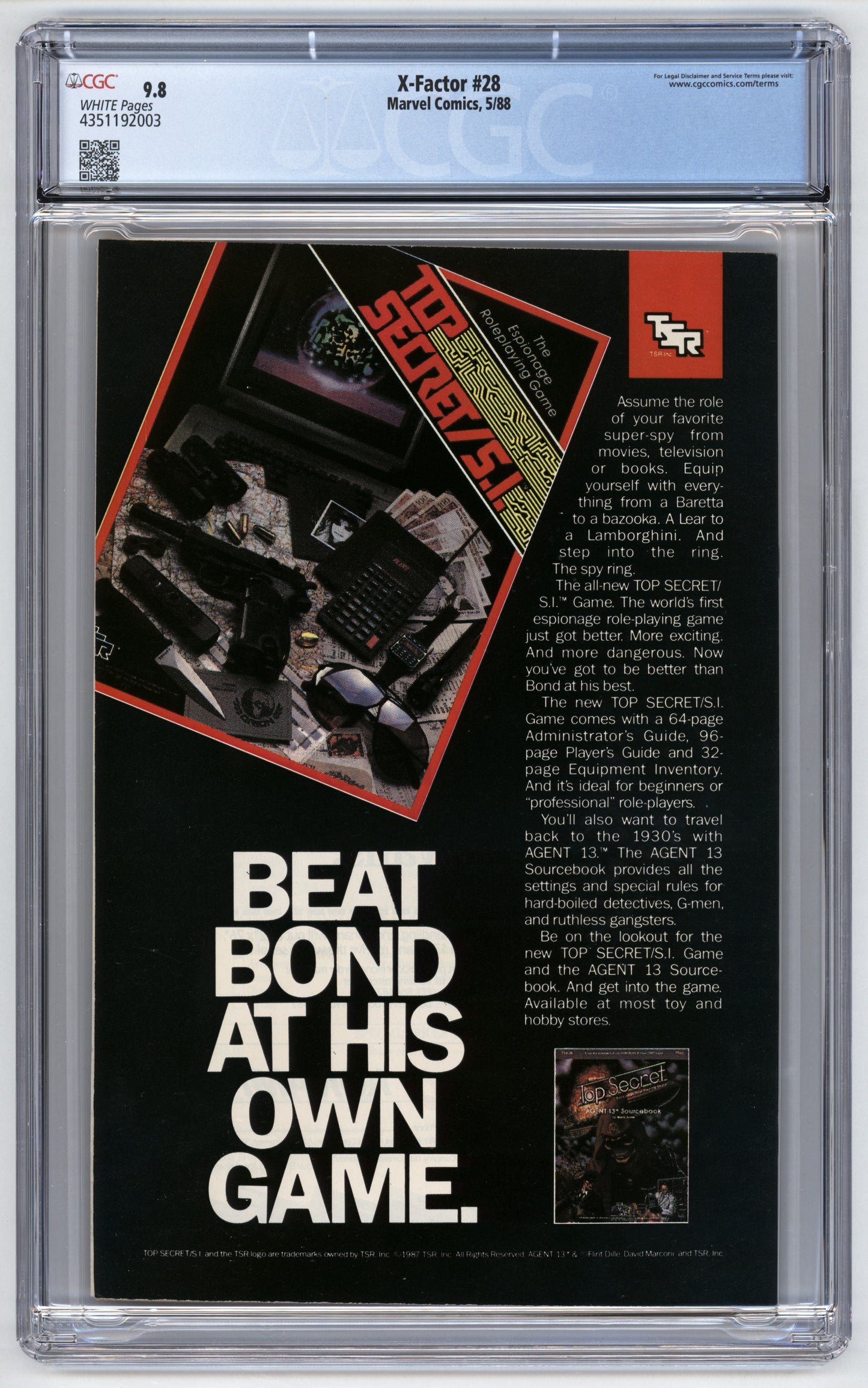 X-Factor #28 CGC 9.8 1st App. of Infectia