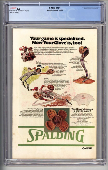 Uncanny X-Men #101  CGC 8.0  Origin and 1st Appearance of Phoenix