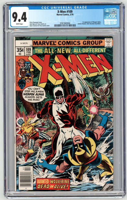 X-Men #109  CGC 9.4  1st App. of Weapon Alpha
