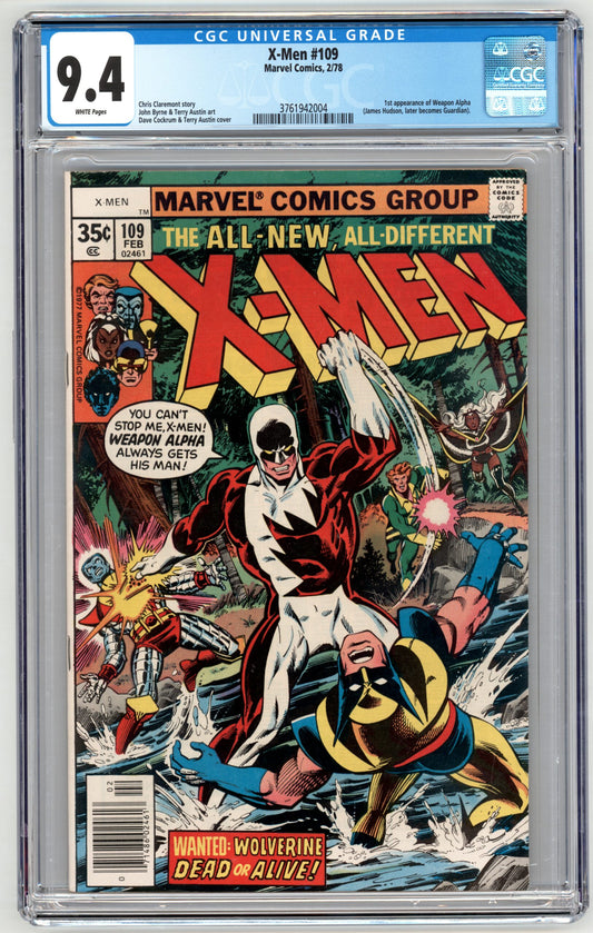 X-Men #109  CGC 9.4  1st App. of Weapon Alpha